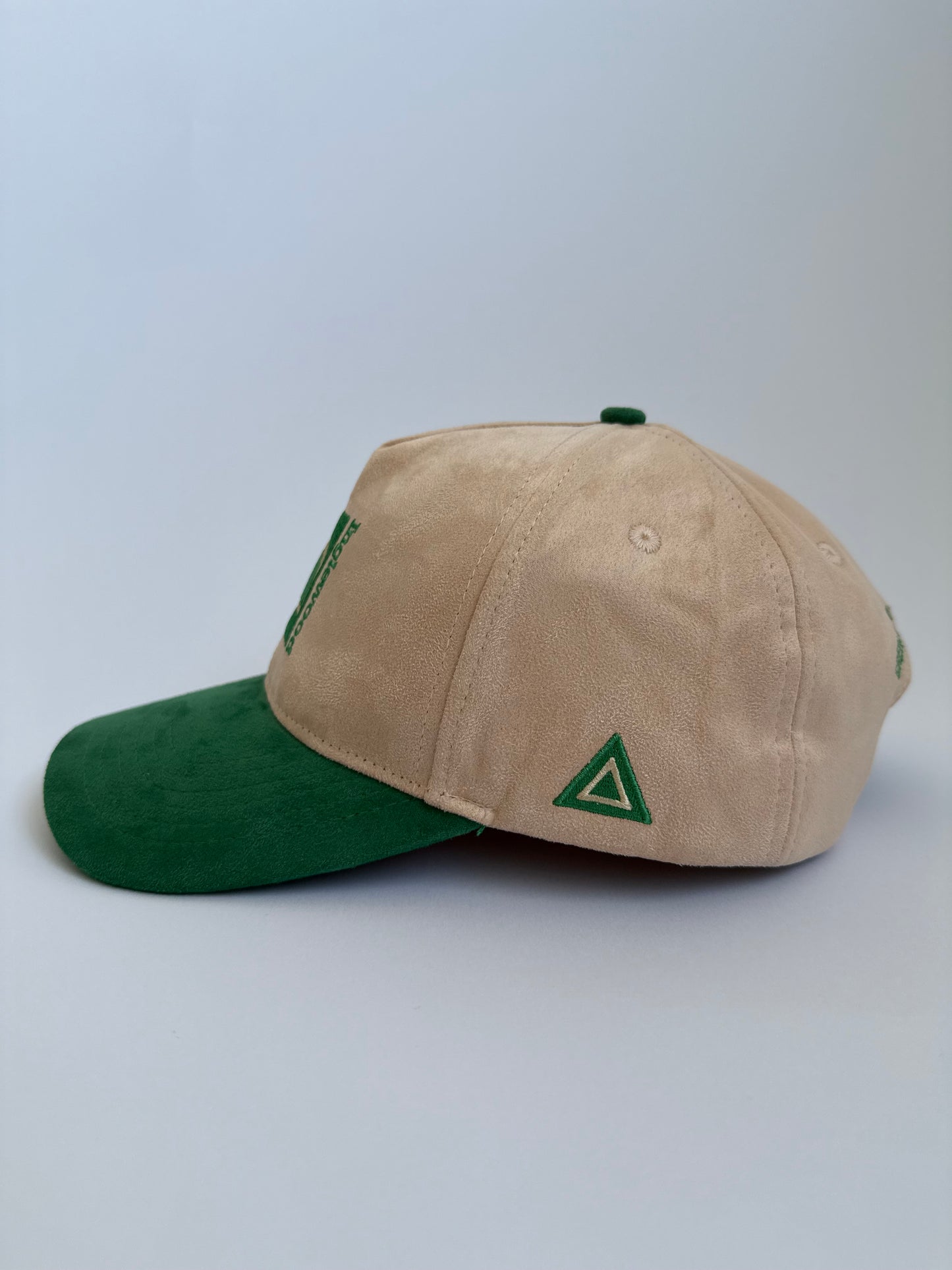 INGLEWOOD BEIGE/GREEN SUEDE SNAPBACK HAT