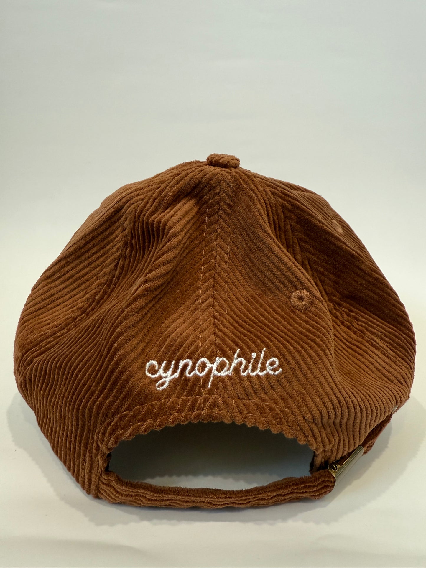 DOG LOVER (CYNOPHILE) BROWN CORDUROY DAD STRAPBACK HAT