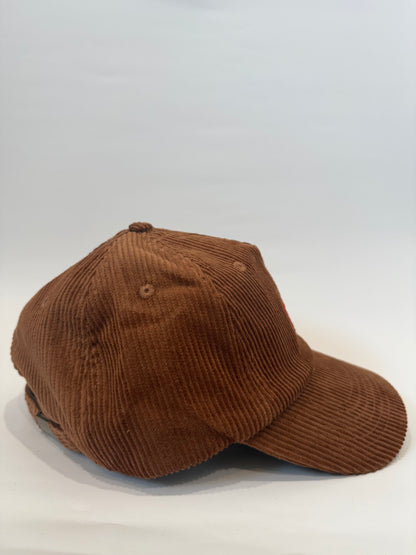 DOG LOVER (CYNOPHILE) BROWN CORDUROY DAD STRAPBACK HAT