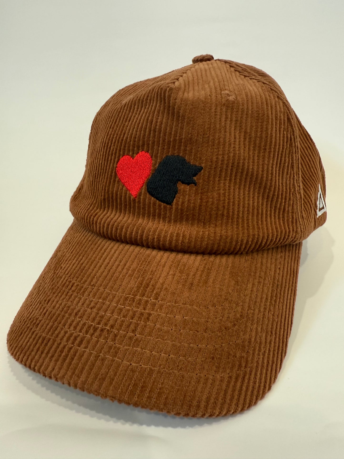DOG LOVER (CYNOPHILE) BROWN CORDUROY DAD STRAPBACK HAT