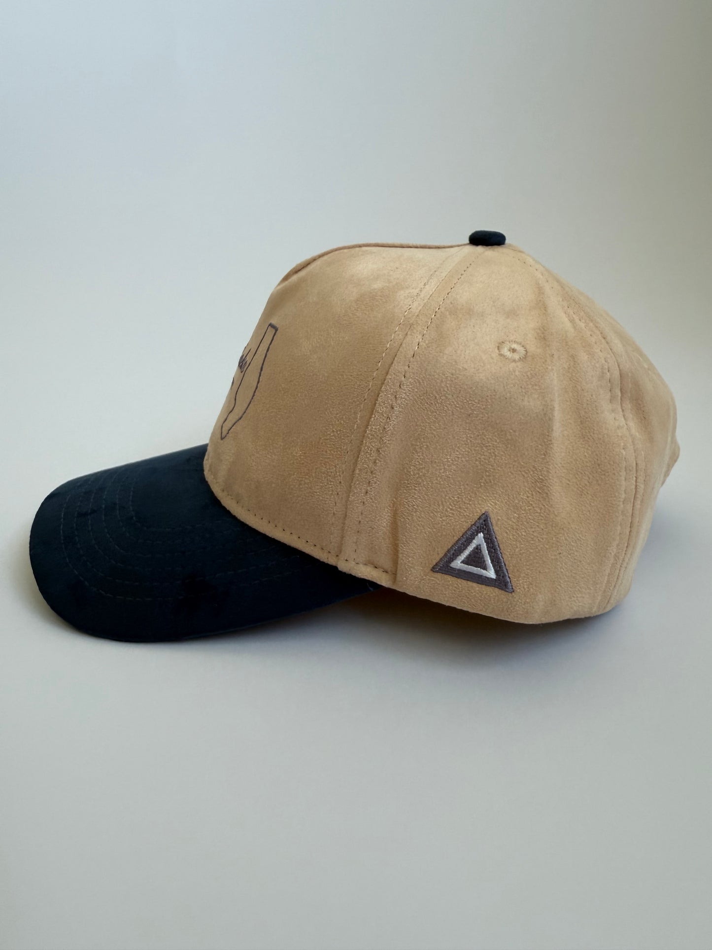 SILVER LAKE BEIGE/BLUE SUEDE SNAPBACK HAT