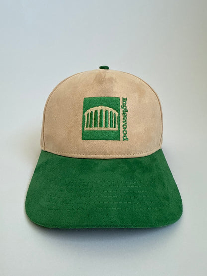 INGLEWOOD BEIGE/GREEN SUEDE SNAPBACK HAT