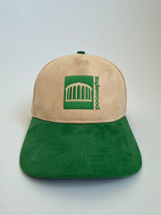 INGLEWOOD BEIGE/GREEN SUEDE SNAPBACK HAT