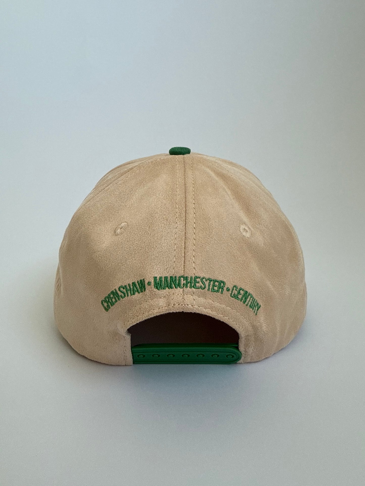 INGLEWOOD BEIGE/GREEN SUEDE SNAPBACK HAT
